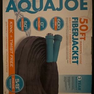 AquaJoe 50ft 5/8” Fiber Jacket Garden Hose New